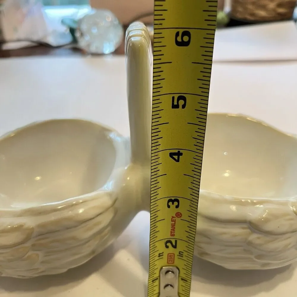 Vintage Pottery Barn 12 Days of Christmas Two Turtle Doves Ceramic Divided Bowls